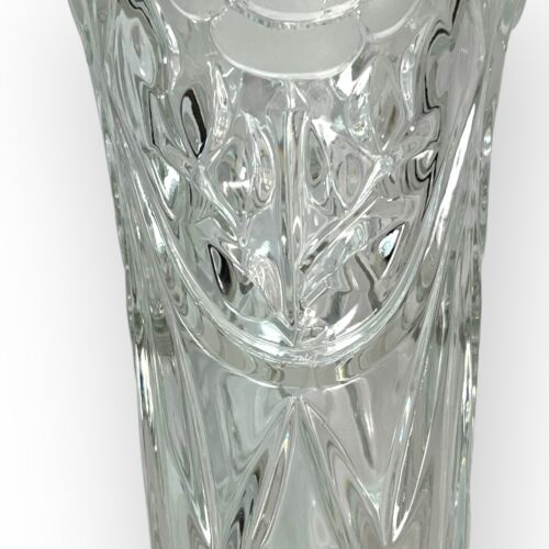 Vintage American Rose schwere Kristall geätzte Blumenvase klar 8,25" - Bild 8 von 11