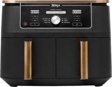 Ninja Foodi Max Dual Zone Friggitrice ad Aria, 9.5L, 6 in 1, 8 Porzioni, AF400E