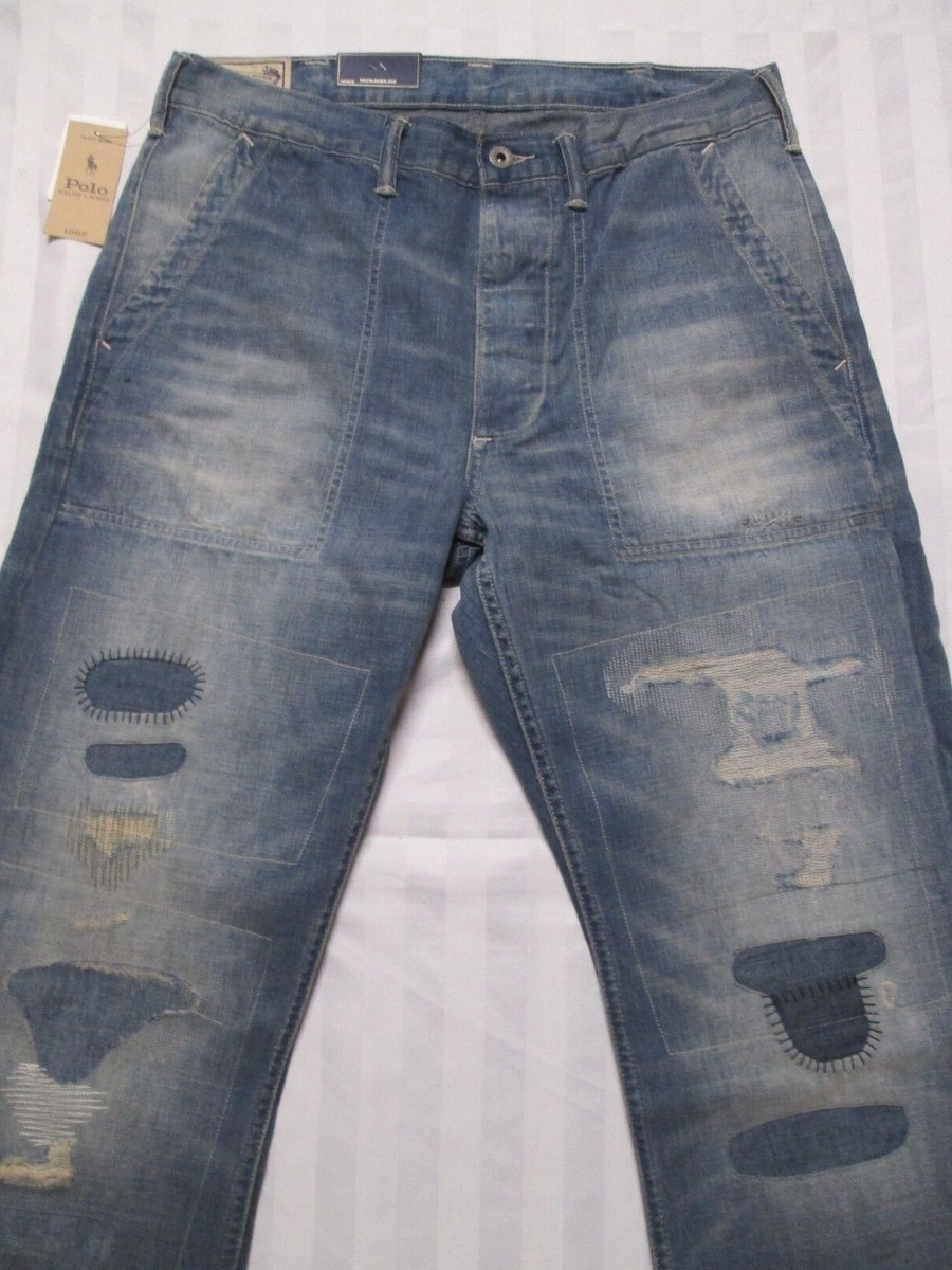 POLO RALPH LAUREN Men's Relaxed-Fit Distressed Work Denim POLO RALPH LAUREN Men's Relaxed-Fit Distressed Work Denim
