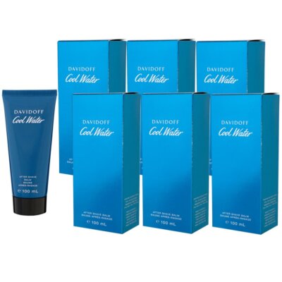 Davidoff Cool Water Man - Men 6 x 100 ml After Shave Balm Set