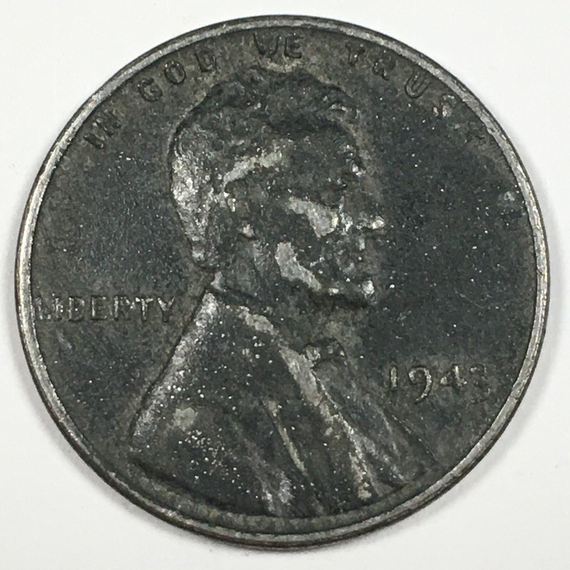 1943 Lincoln Wheat "Steel" Cent Penny - Very Fine (VF) KM#132a - 5975-AH