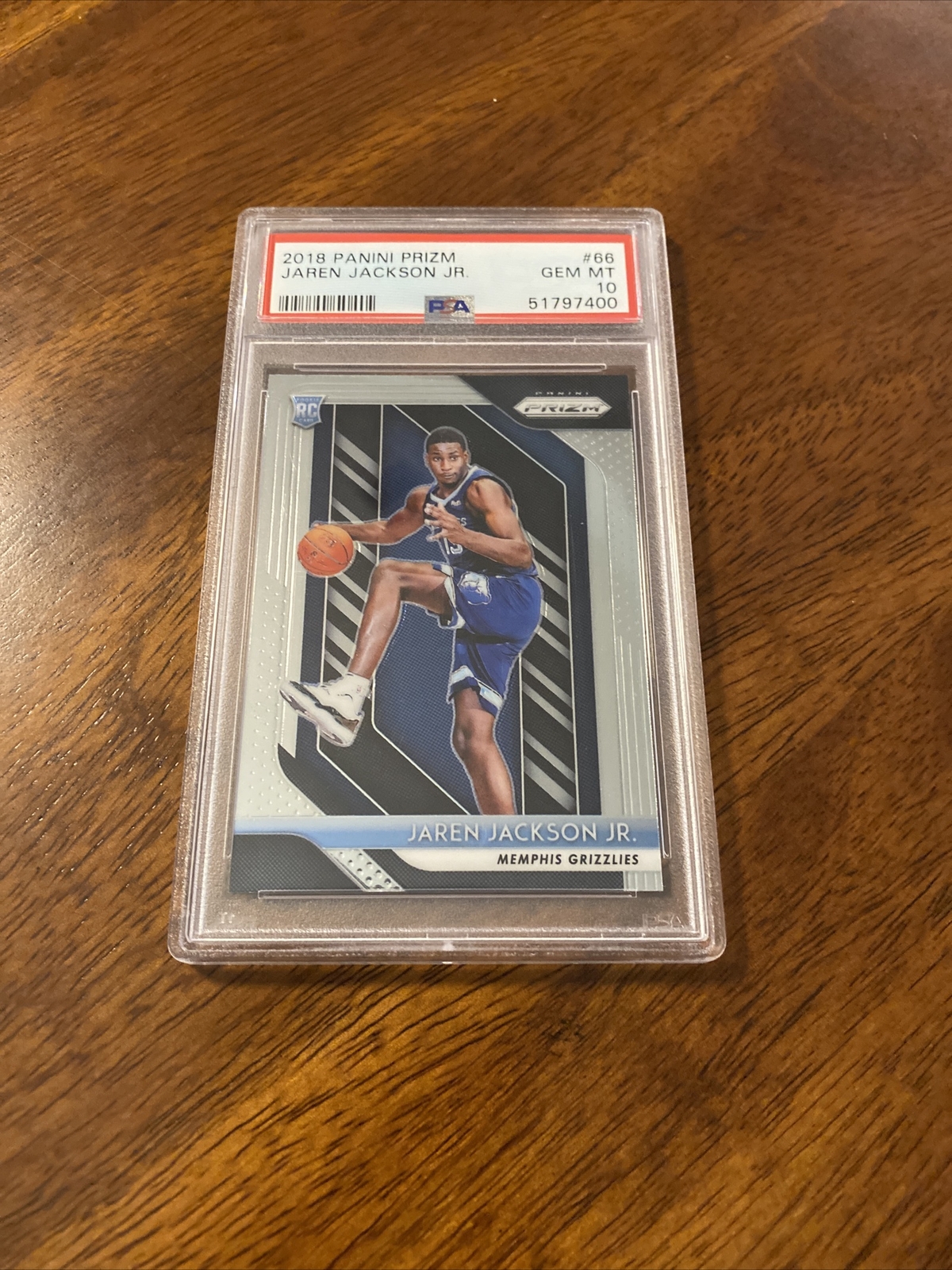 2018-19 PANINI PRIZM RC ROOKIE #66 JAREN JACKSON JR. PSA 10 MEMPHIS GRIZZLIES