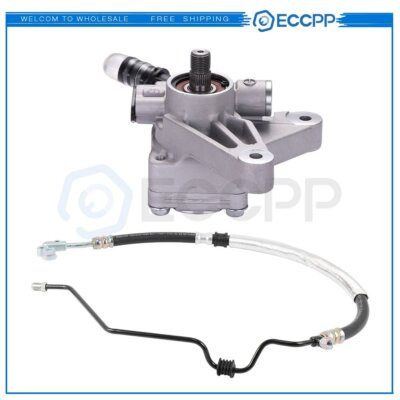 #ad Power Steering Pump w Power Steering Pressure Hose For 05 07 Honda Odyssey 3.5L $65.56