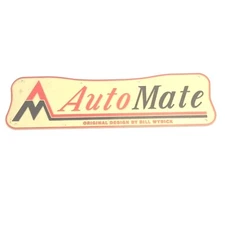 AUTO MATE VINTAGE PLASTIC DISPLAY SIGN BILL WYRICK RV DEALER SHOP 17"x5" SIGN 