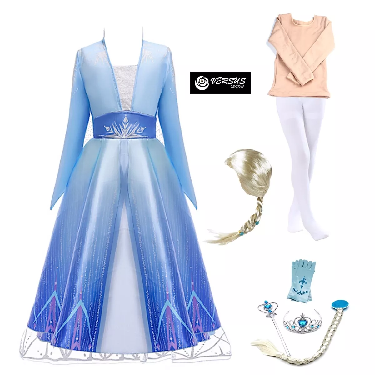 Frozen 2 Veils Carnival Dress Elsa Blue Similar Sky Blue Elsa Dress FROZ047