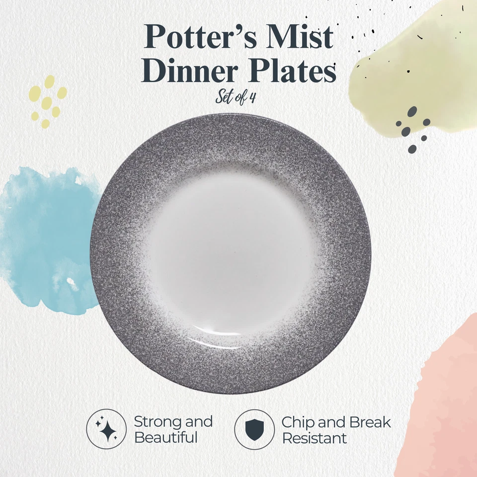 Portmeirion Potter's Mist Dinner Plate, Set of 4 - Choose color above - Image 2 of 4