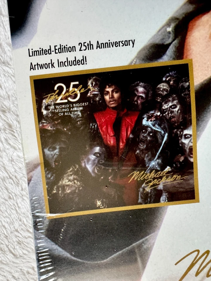 MICHAEL JACKSON SEALED CD DVDT HRILLER ZOMBIE LONGBOX LIMITED 25TH YEAR BEAT IT - Image 4 of 4