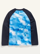 Old Navy Boys Long-Sleeve Raglan Mesh Rashguard Size Small 6-7 Large 10-12 