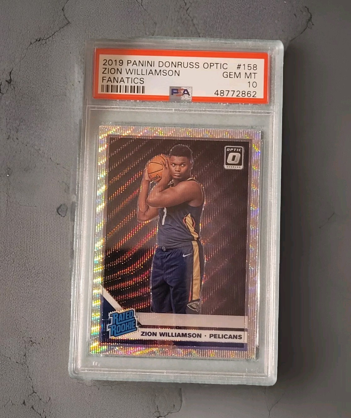 2019 Panini Donruss Optic Zion Williamson #158 Fanatics Rookie PSA 10 GEM MINT💥