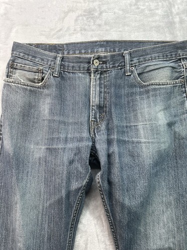 Levis 514 Mens Sz 36x32 Blue Jeans Straight Leg Mid Rise Guys Pants Work Wear - Picture 2 of 13
