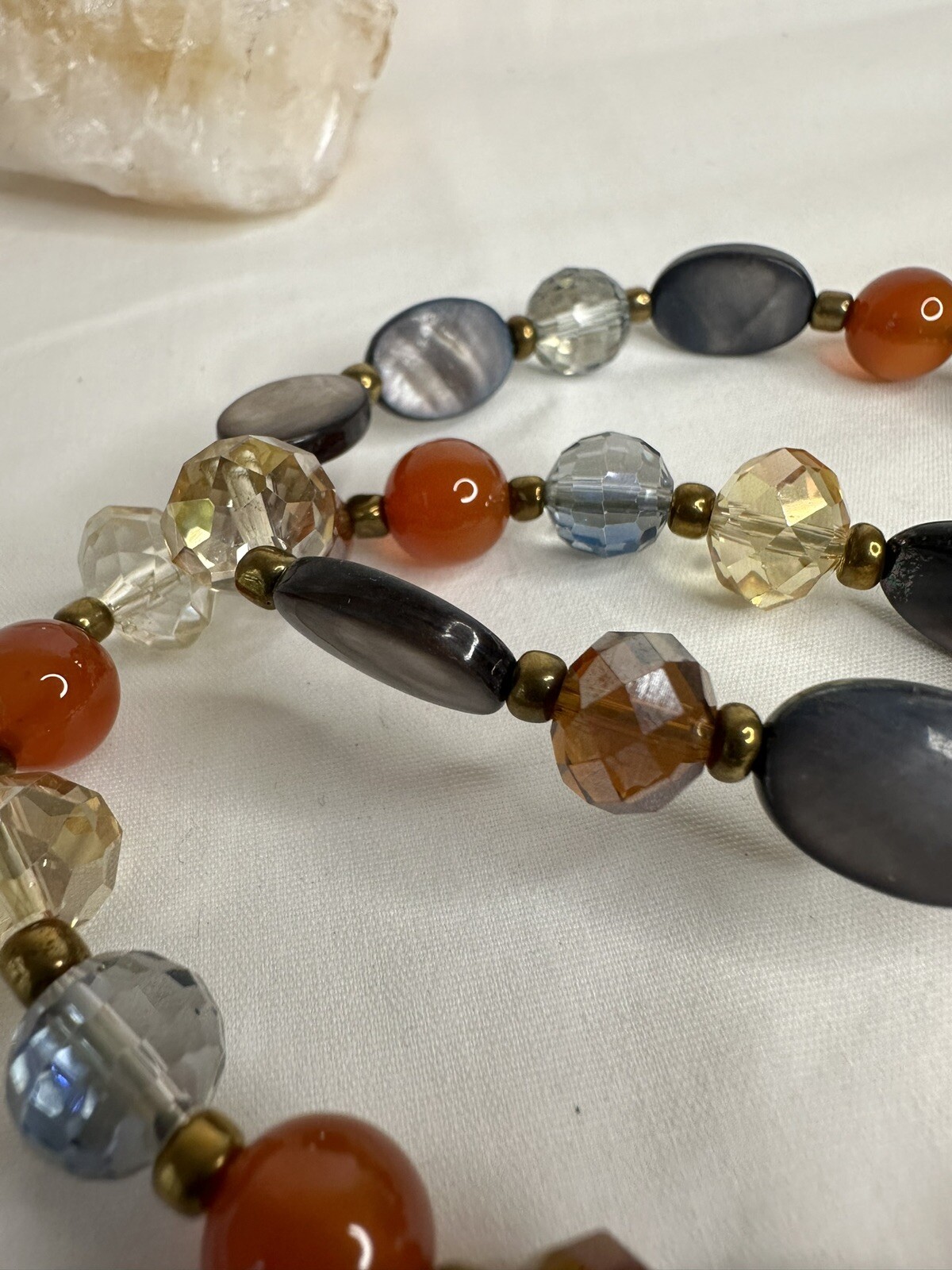 Two Multi Colored Beaded Stretch Bracelets - image 6