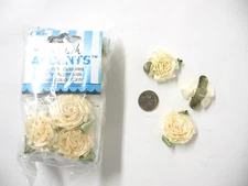 Cream 1 1/2" Ribbon Carnation Flowers 18-3 pk. - 54 pc. Offray Stylish Accents