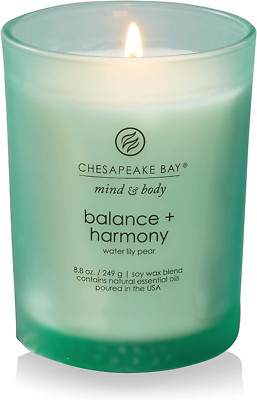 Chesapeake Bay Balance + Harmony Scented Candle Water Lily Pear Fragrance 50 Hou
