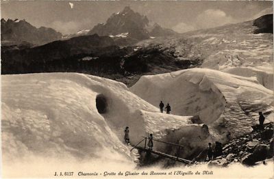Carte Postale Ancienne Chamonix – Les Bossons, Glaciers, Aiguille Du Midi (337368) – Originale