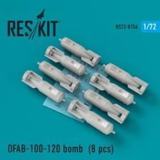 1/72 Reskit RS72-0156 OFAB-100-120 bomb for Su, MiG-21/27, Yak-38/130 8 pcs 