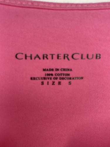 Charter Club Women's V-Neck Top Pink Size Small - Picture 2 of 3