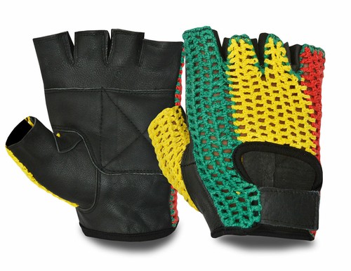 Red Yellow Green Pan-African Rasta Gym Training Workout Bodybuilding Gloves - Picture 1 of 5
