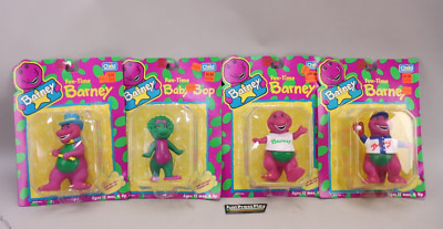 Lot of 4 Fun-Time Barney & Baby Bop Toy Figures 5'' MOC