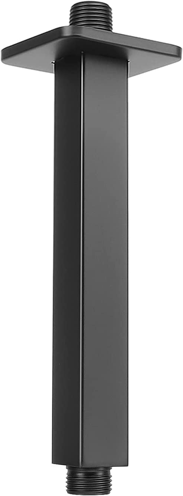 Ceiling Mounted Shower Arm, Rain Shower Head Square Extension Arm with Flange an