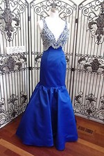 G1677B RACHEL ALLAN RUNWAY EXCL. 1G6516 ROYAL SZ 4 598 BEADED GOWN DRESS
