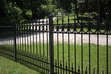 Solid Wrought Iron Fence Panels with 6" Rings with 18" sub-pic: Delivery below