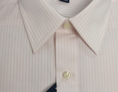 Club Room Mens Slim Fit Striped Dress Shirt Pink M