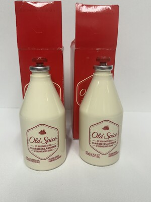 Old Spice Men's After Shave Clean Classic Scent Boxed 4.25oz ( 2 bottles)