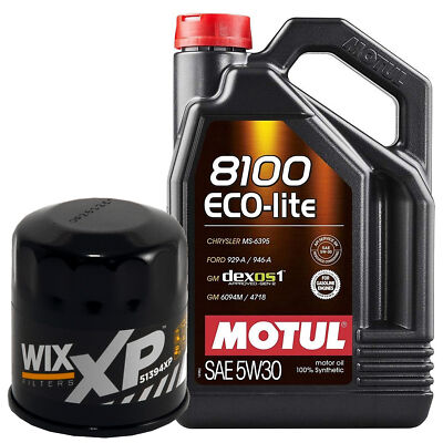 5L Motul 8100 ECO-LITE 5W30 Wix XP Filter Motor Oil Change Kit API SP-RC
