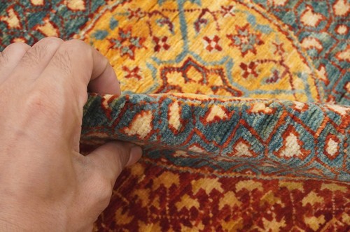 3 x 8 ft Beige Turkish Mamluk Fine quality Hand knotted Medallion Runner Rug - Picture 11 of 17