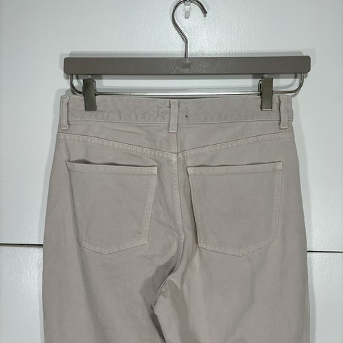 ME+EM Jeans Ecrù Dritto Cropped Donna 100% Cotone Zip Fly Taglia 25 - Foto 6 di 10