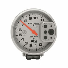 Autometer Ultra-lite 5in Size 0-11000 Rpm Pedestal Playback Tachometer 3965