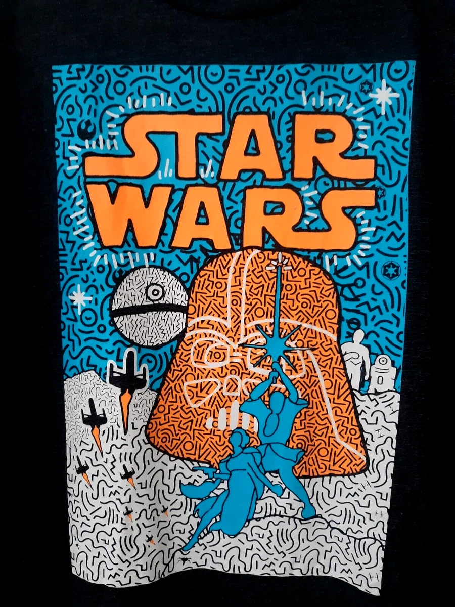 Star Wars Mad Engine Keith Haring 1977 Movie Poster T Shirt XXL