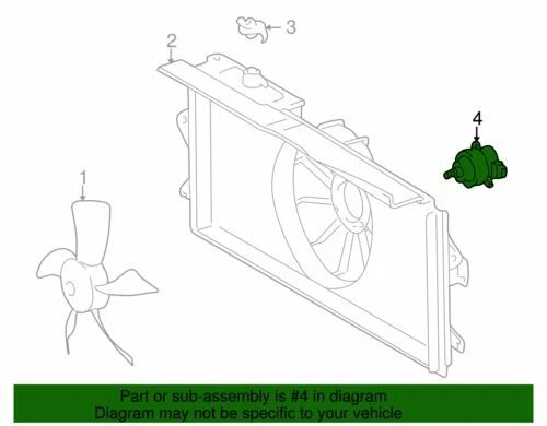 Genuino GM 2003-2008 Pontiac Vibe Base GT 4L Motor Ventilador Motor 88973493 Foto 2 de 2
