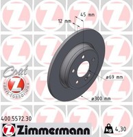 2X Zimmermann Bremsscheibe Formula S 400.5572.30 FüR Mercedes Klasse Model S206