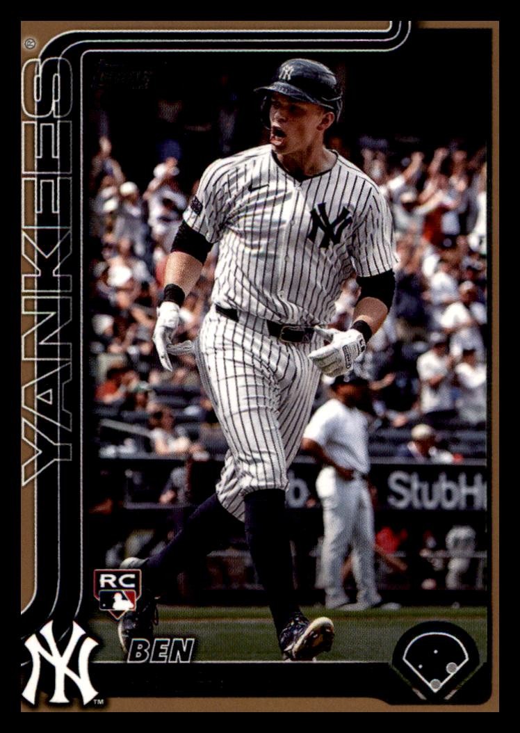 2025 Topps Gold Parallel 337 Ben Rice /2025 Rookie New York Yankees
