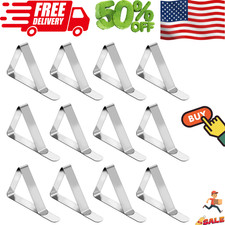 12 Pack Tablecloth Clips Stainless Steel Table Cloth Cover Clamps Picnic Table C