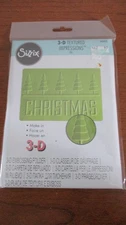 SIZZIX 3-D Textured Impressions CHRISTMAS EMBOSSING FOLDER ~New in Package