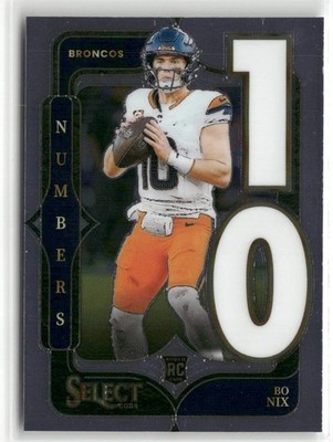 2024 Panini Select #6 Bo Nix Select Numbers RC  127
