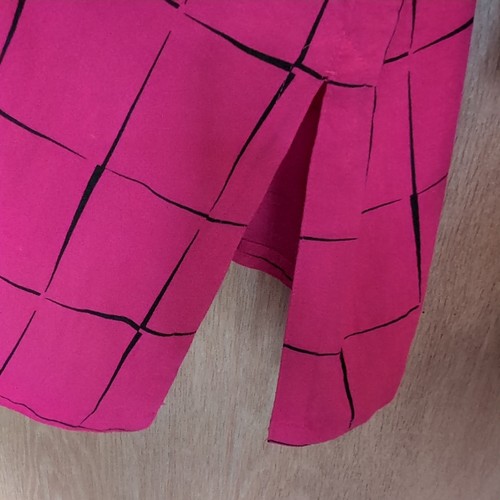 John Mark Fushsia & Black Window Pane Tunic Sz 3X Classic Button Up Artsy Career - Picture 6 of 7