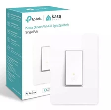 Kasa Smart Light Switch HS200, Single Pole, Needs Neutral Wire, 1 Pack, White 