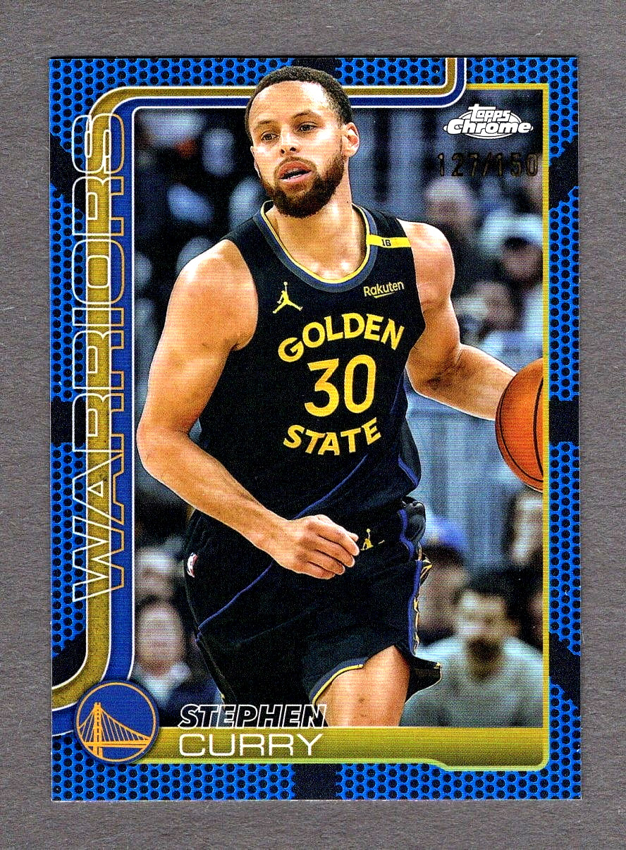 2025-26 Topps Chrome Stephen Curry #201 Blue  Refractor /150