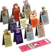 12Er Set Magnetische Lesezeichen Mit Brillen-Tieren &Amp; Deutschen SprüChen – S
