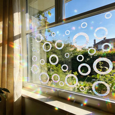 Window Decals to Prevent Bird Strikes, Window Clings for Birds  40 Pcs Circl...