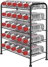 5 Tier FreeStanding Water Bottle Storage Rack Beverage Can Dispenser Organizer