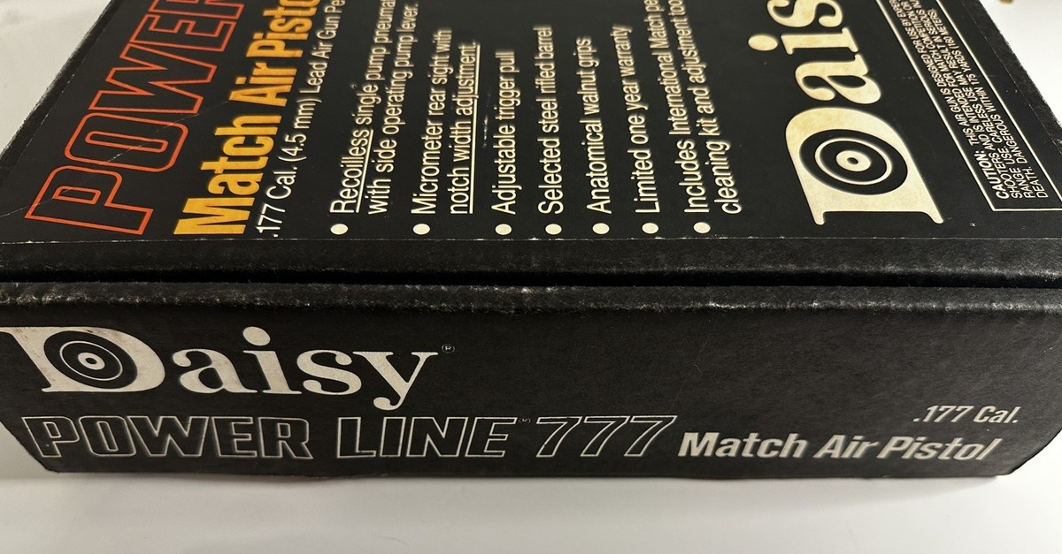 VINTAGE DAISY POWERLINE 777 SINGLE PUMP AIR PELLET PISTOL MATCH