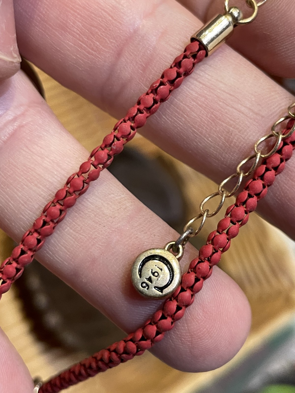 SIGNED C1946 RED PAINTED LOOPS HEAVY DANGLES BIG … - image 3