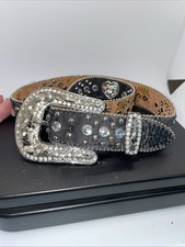 Nacona Girls Western Rhinestone Heart Belt 26