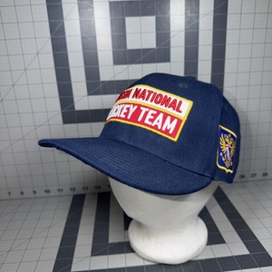 Russia National Team Hat Cap Strap Back One Size Blue Hockey