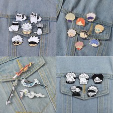 3-6pcs/Set Anime Collection Enamel Pins Custom Cartoon Character Brooch Lapel Ba