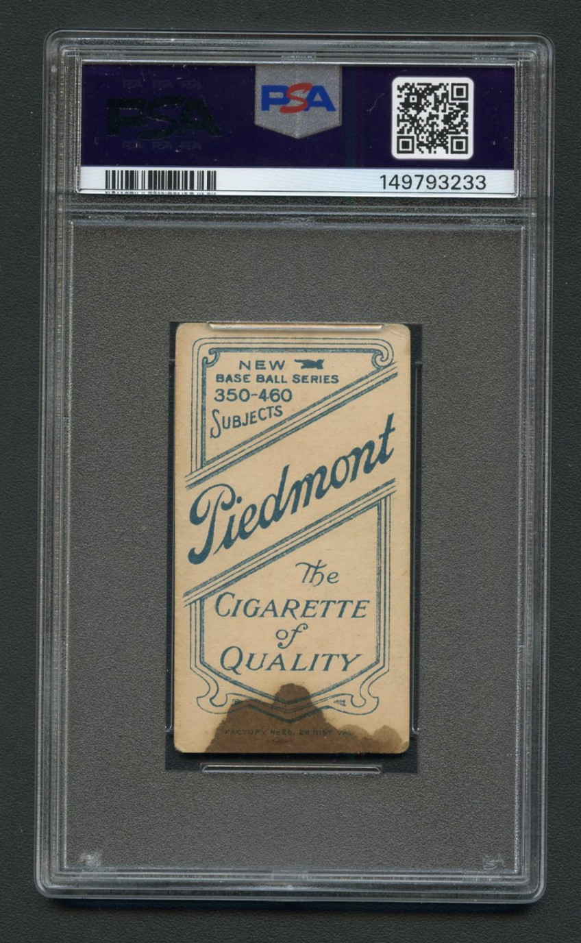 1909-11 T206 PIEDMONT Sam Crawford With Bat  PSA 1 HOF view 2